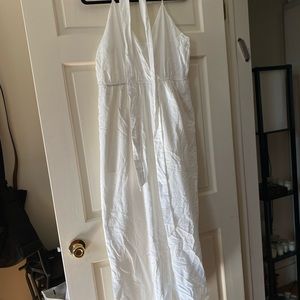 White vneck jumpsuit size XL from Shein